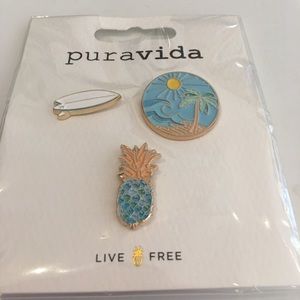 Pura Vida pins NWT in original bag 3 pins in pkg